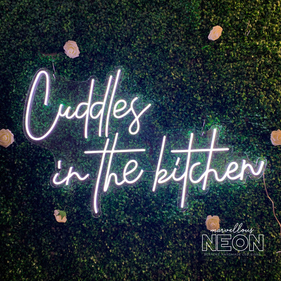 Cuddles In The Kitchen Neon Led Sign - Marvellous Neon