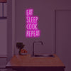 Eat Sleep Cook Repeat Neon Sign - Marvellous Neon