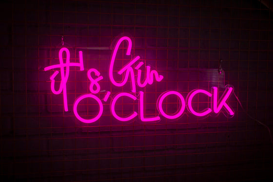 It's Gin O'Clock Led Sign - Marvellous Neon