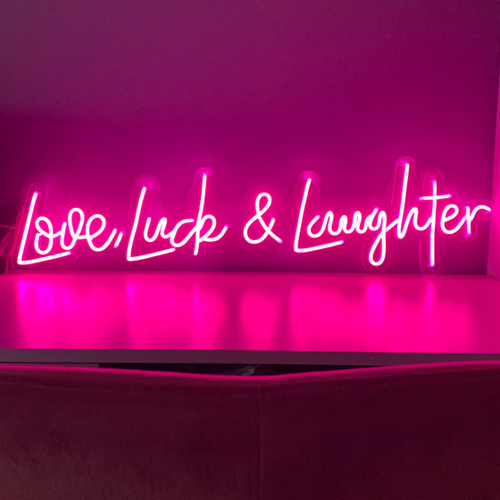 Love, Luck & Laughter Led Sign - Marvellous Neon