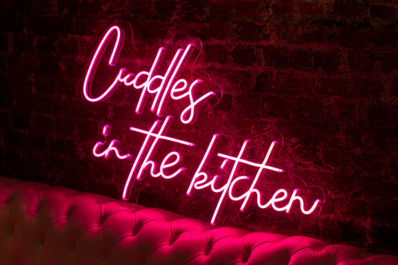 Cuddles In The Kitchen Neon Sign Next Day Delivery - Marvellous Neon