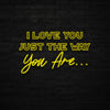 I Love You Just The Way You Are Led Sign - Marvellous Neon
