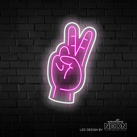 Peace Sign Neon Sign - Marvellous Neon