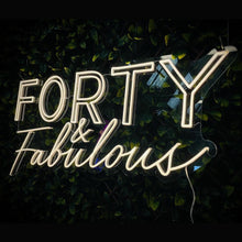  'Forty & Fabulous' Neon Sign Next Day Item - Marvellous Neon